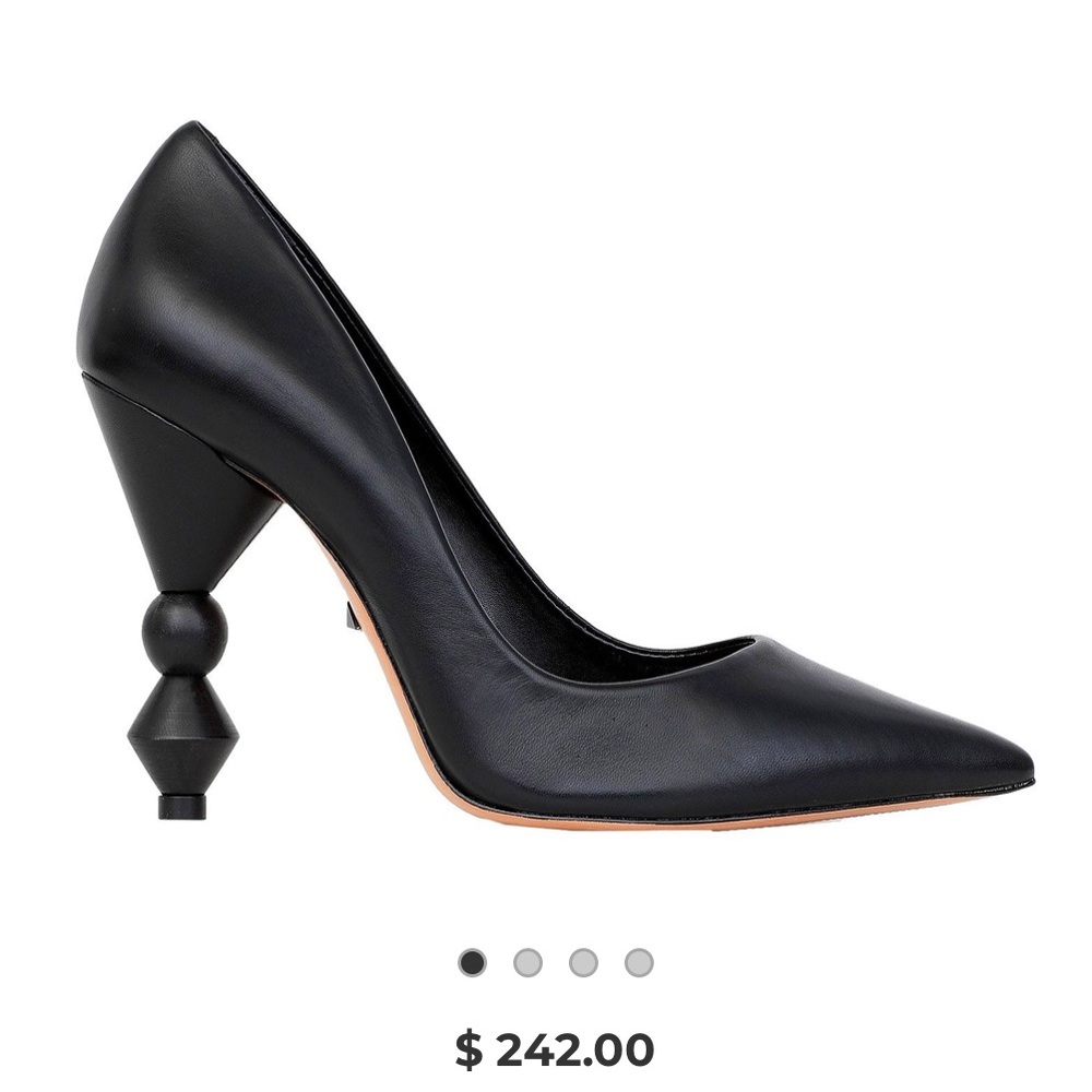 Black Leather Pumps